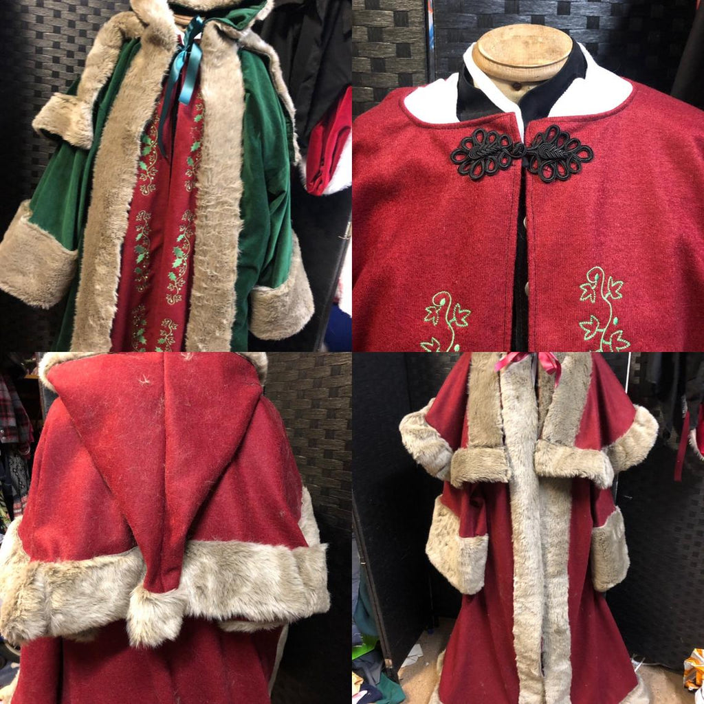 Victorian Father Christmas Robe Santa Robe for Women Red Version ...