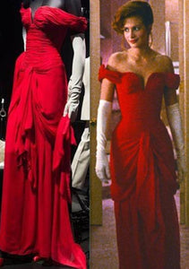 Vivian Ward Crimson 0ff the Shoulder Dress Julia Roberts Red Dress in Cosplayrr Vivian Ward Crimson 0ff the Shoulder Dress Julia Roberts Red Dress in Cosplayrr