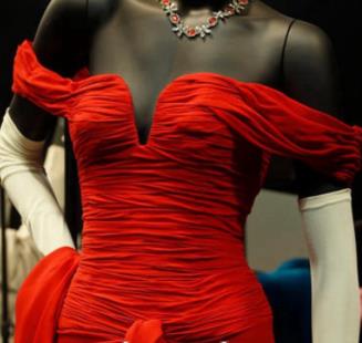 Vivian Ward Crimson 0ff the Shoulder Dress Julia Roberts Red Dress in –  Cosplayrr
