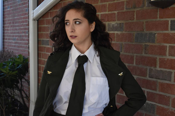 World War II Military Uniform Cosplay Costume 1940's Outfit Womens Military Outfit