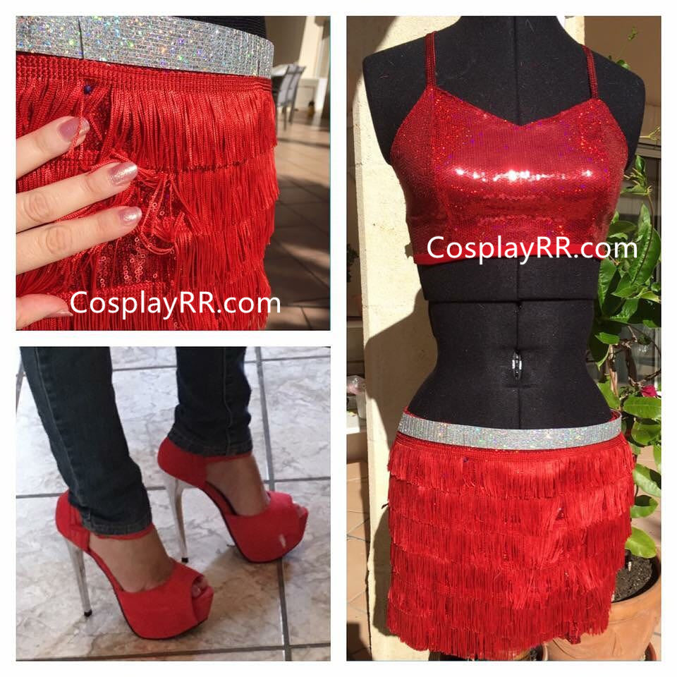 Zootopia Gazelle red cosplay outfit Costume