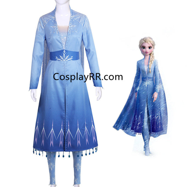 Frozen 2 Elsa Outfit, Elsa's Dress Frozen 2 Costume for Adults